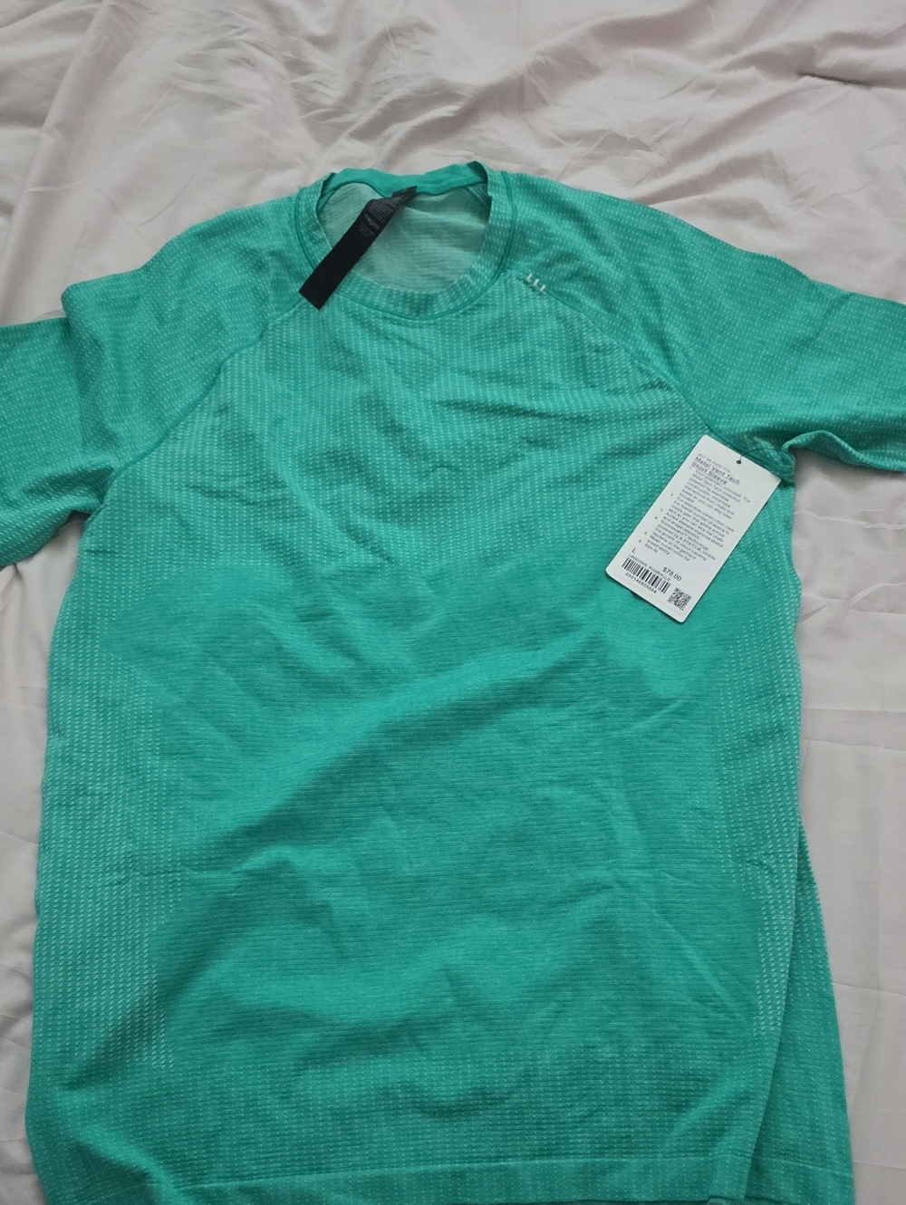 lululemon athletica Men's Short Sleeve Metal Vent in Teal Green